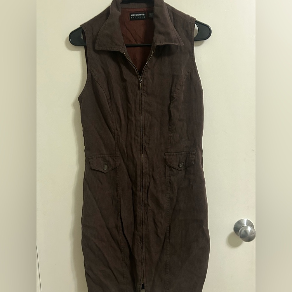 Liz Claiborne Brown Sleeveless Dress